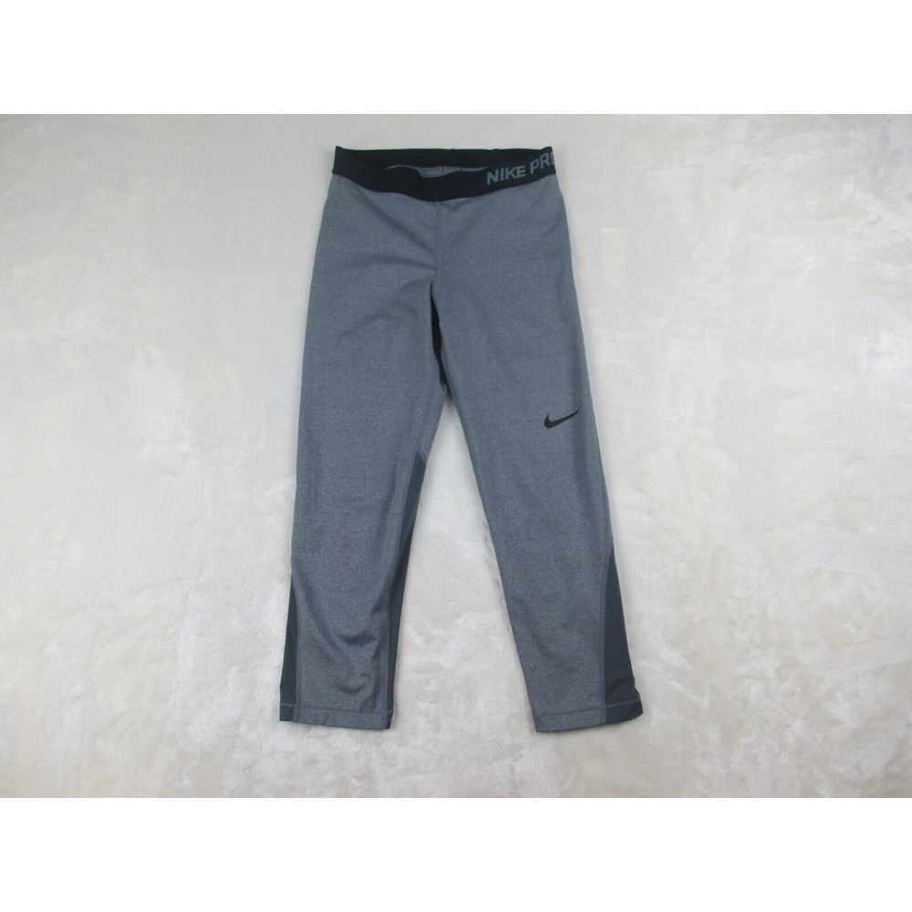 Nike Pants Womens Small Gray Workout Dri Fit Leggings Nike Pro Yoga Gym Ladies*